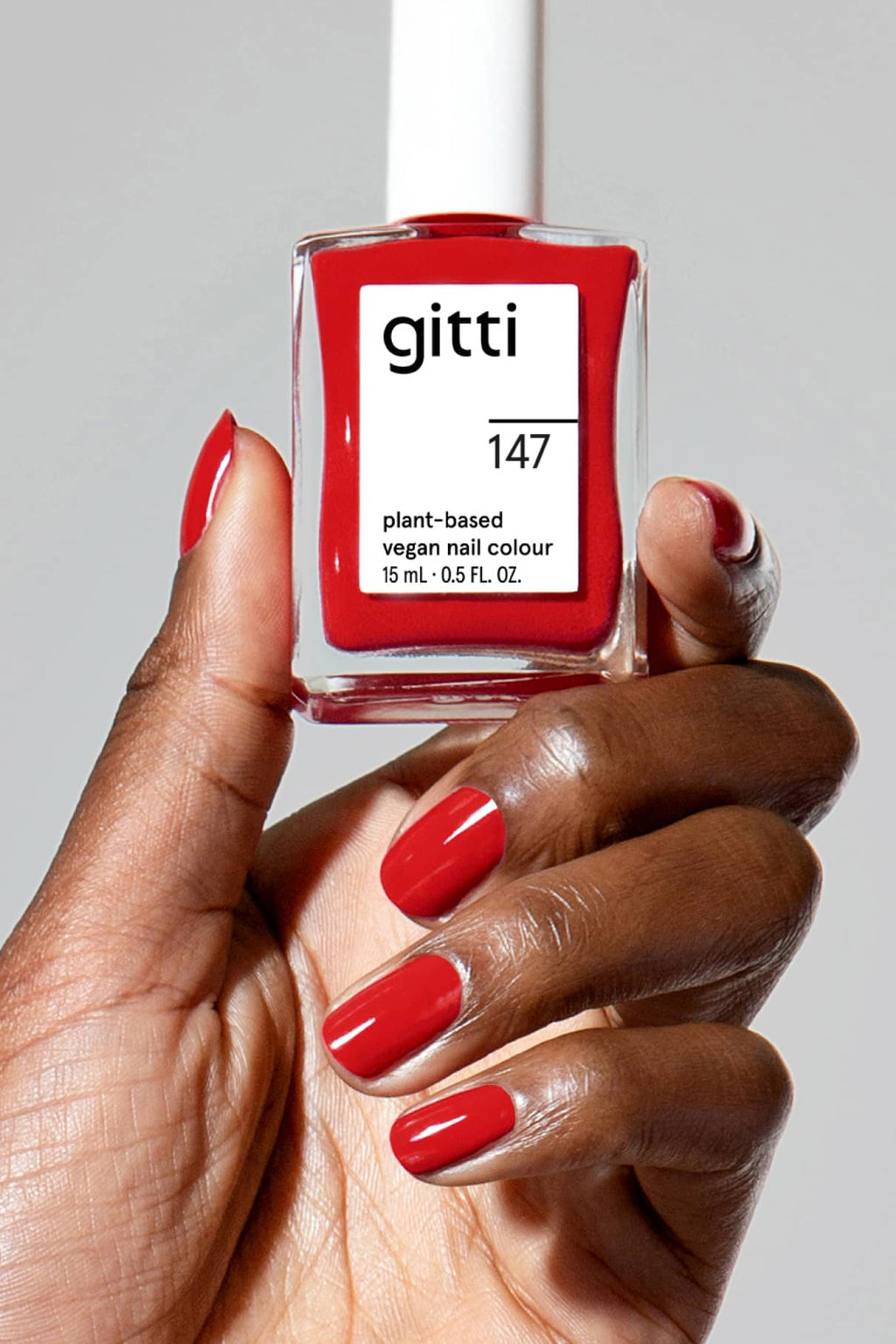 gitti plant-based vegan nail colour no. 192 hibiscus red gitti no. 147 Real Red | plant-based & 30-free nail polish