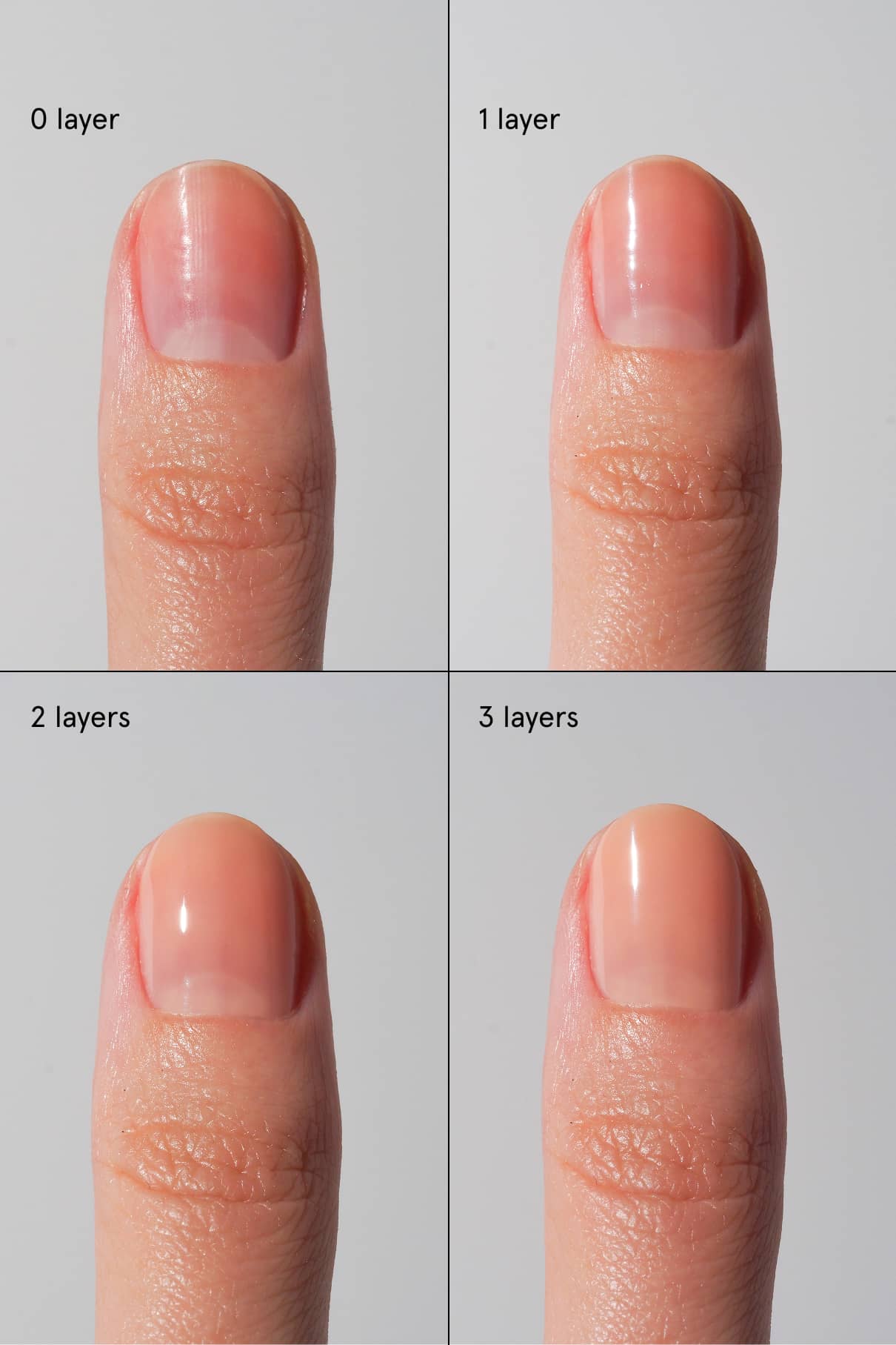 Result comparison of different layers of Nail Juice 02.